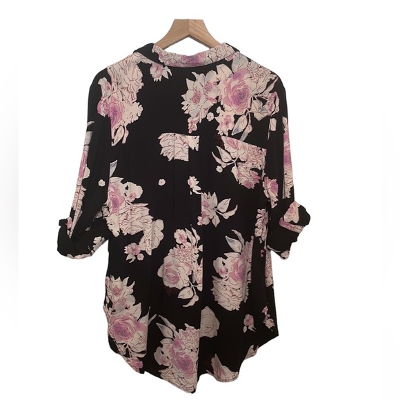 Candie’s Floral button down Tunic women’s size 2x - Picture 2 of 4